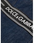 logo denim bodysuit
