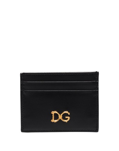 logo-embellished leather card holder