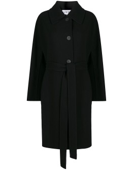 belted button-up coat