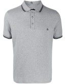 contrast trim embroidered logo polo shirt