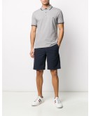 contrast trim embroidered logo polo shirt