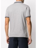 contrast trim embroidered logo polo shirt