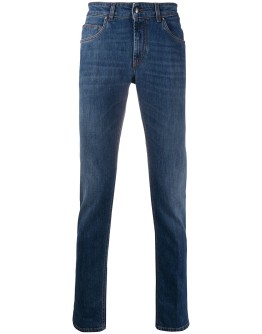 mid-rise slim fit jeans
