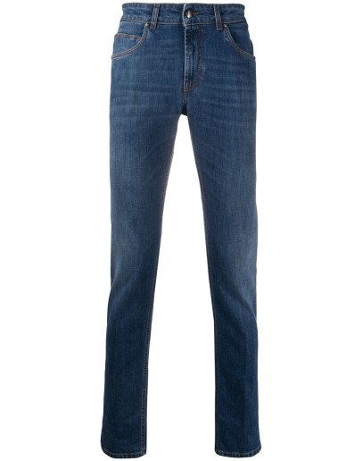 mid-rise slim fit jeans