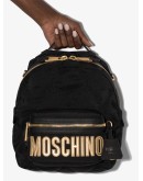 logo-appliqued backpack