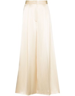 wide leg pleated trousers