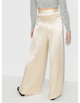 wide leg pleated trousers