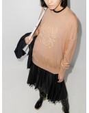 Anagram-embroidered knit jumper