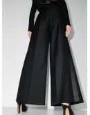 wide-leg high-rise trousers
