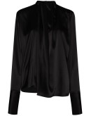 Lavalliere gathered tie neck top