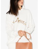 embellished logo jumper
