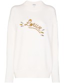 embellished logo jumper