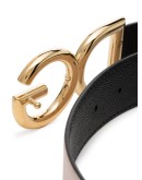 logo buckle leather belt