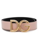 logo buckle leather belt