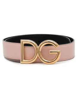 logo buckle leather belt