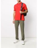 stripe trimmed polo shirt