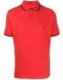 stripe trimmed polo shirt