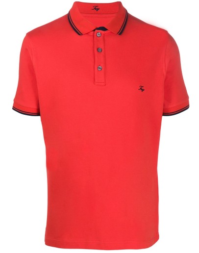 stripe trimmed polo shirt
