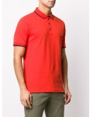 stripe trimmed polo shirt