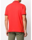 stripe trimmed polo shirt