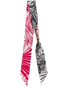 tropical-print skinny head scarf