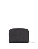 logo-print zip purse