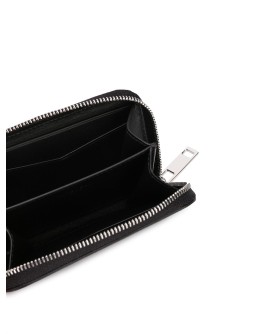 logo-print zip purse