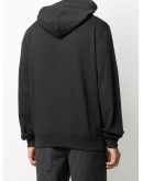 logo patch zipped hoodie