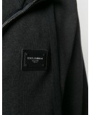logo patch zipped hoodie
