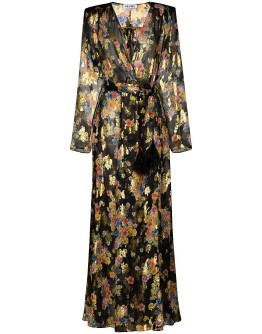 floral-print wrap maxi-dress