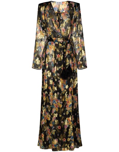 floral-print wrap maxi-dress