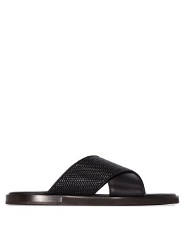 criss-cross slip-on sandals