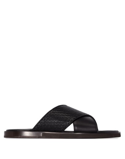 criss-cross slip-on sandals