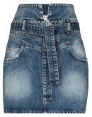 stonewash-effect denim mini skirt