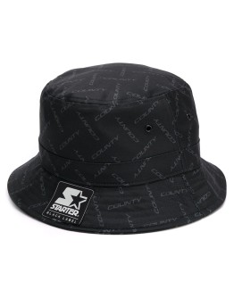 tonal logo print bucket hat