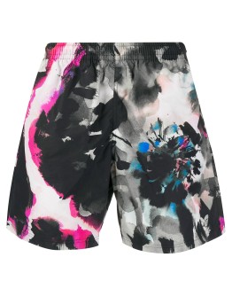 watercolour effect swim shorts