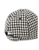 checked baseball cap