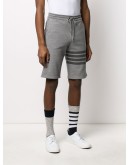 cotton striped track shorts