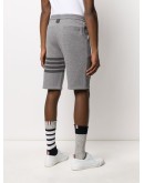 cotton striped track shorts