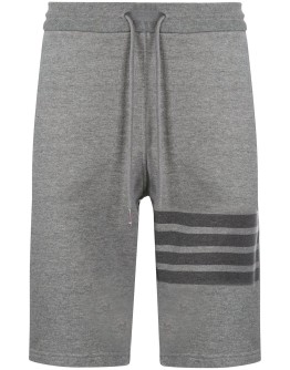 cotton striped track shorts