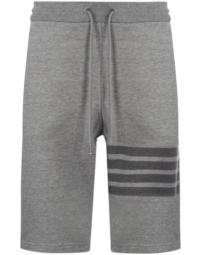 cotton striped track shorts