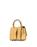 logo-embellished metallic mini bag