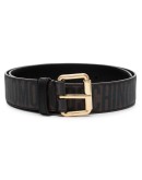 logo-print buckle belt