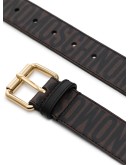 logo-print buckle belt