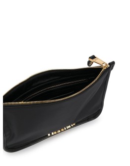 logo zip clutch bag
