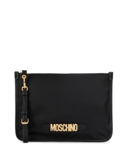 logo zip clutch bag