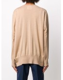 fine-knit asymmetric-hem jumper