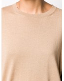 fine-knit asymmetric-hem jumper