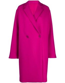 double breasted mid-length coat