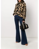 leopard-print jumper